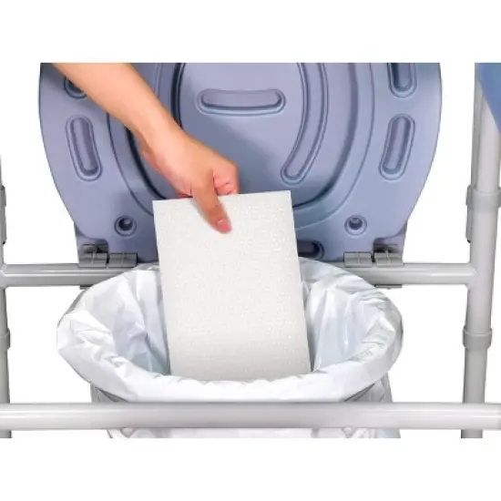 SevaCare by Monoprice Bedside Commode Disposable Liner with Draw String and Absorbent Pads(50 per box) image {2}