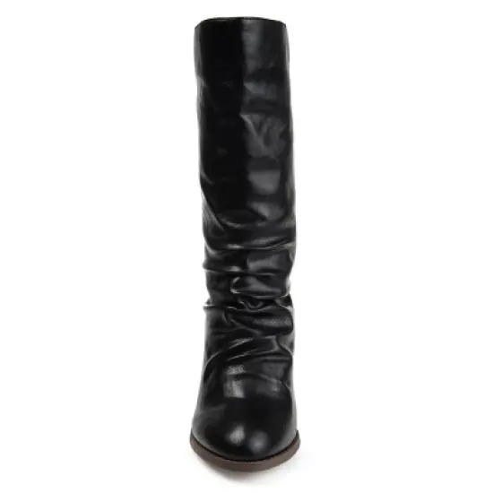 Journee Collection Womens Sequoia Stacked Heel Mid Calf Boots image {5}
