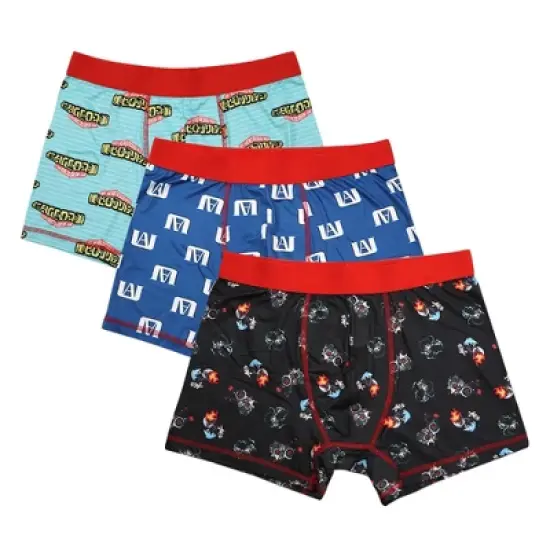 My Hero Academia Anime Cartoon Mens Boxer Shorts Underwear 3pk Boxer Briefs Set image {1}
