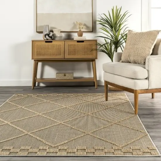 nuLOOM Rhode Raised Lattice Indoor/Outdoor Patio Area Rug image {7}