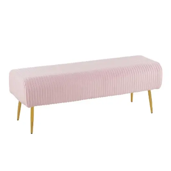 51" Marla Glam Pleated Bench - LumiSource image {7}