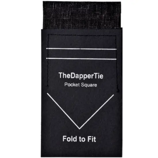 Men's Linen Flat Pre Folded Pocket Square - TheDapperTie image {4}
