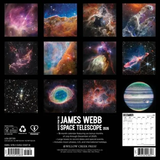 Willow Creek Press 2026 James Webb Space Telescope Wall Calendar image {1}