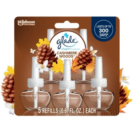 Glade PlugIns Scented Oil Air Freshener Refills Cashmere Woods - 3.35 fl oz/5ct image {16}