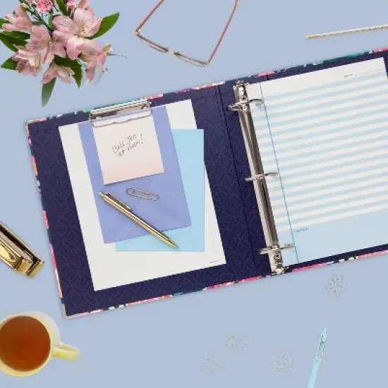 greenroom 2" Ring Binder Floral Navy image {3}