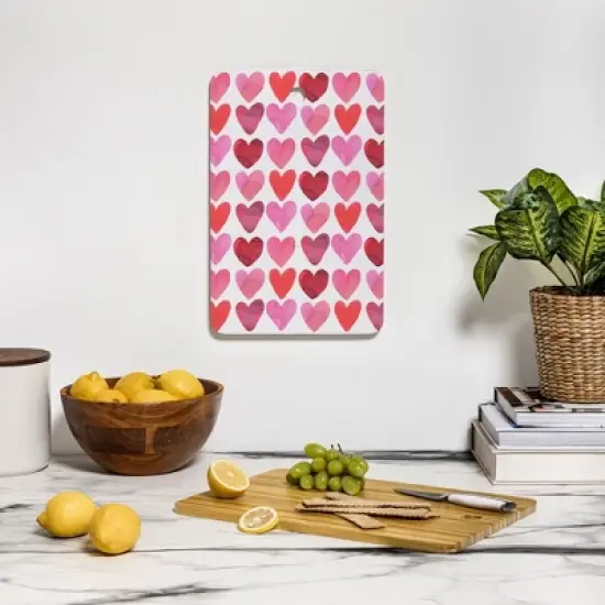 Amy Sia Heart Watercolor Cutting Board - Deny Designs image {2}
