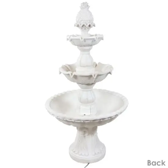 Sunnydaze 59"H Electric Fiberglass 3-Tier Welcome Pineapple Top Outdoor Water Fountain image {5}