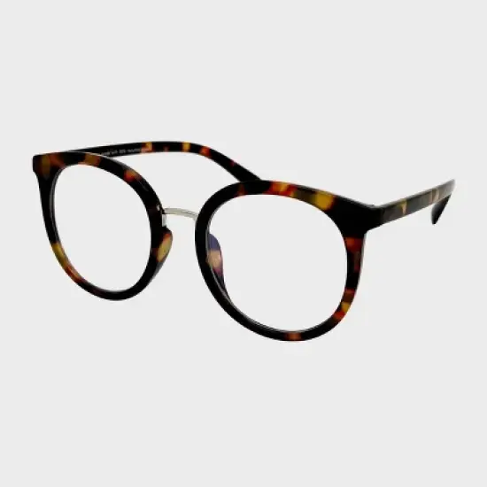 Plastic Metal Combination Round Blue Light Filtering Glasses - Wild Fable&trade; Brown: UV Protection, Recycled Plastic Frame image {1}
