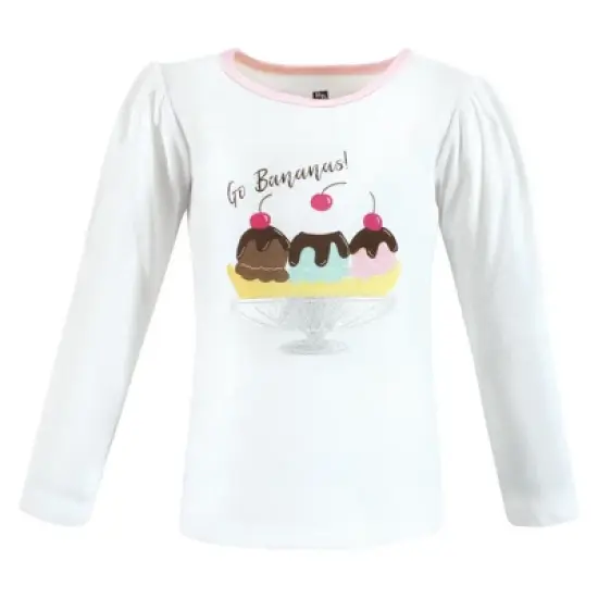 Hudson Baby Infant and Toddler Girl Long Sleeve T-Shirts, Ice Cream Dino image {3}