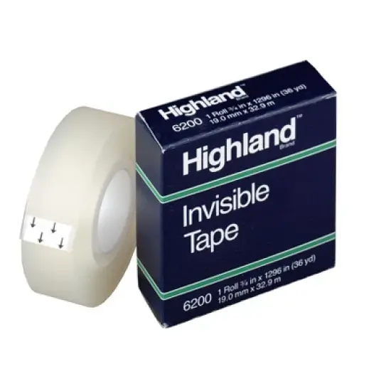 Highland Invisible Tape, 3/4" x 1296", 6 Rolls image {1}