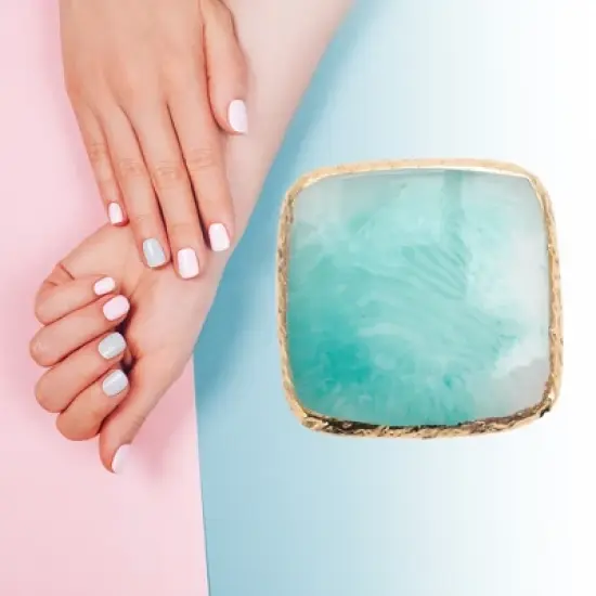 Unique Bargains Portable Square Nail Art Palette 1 Pc image {1}