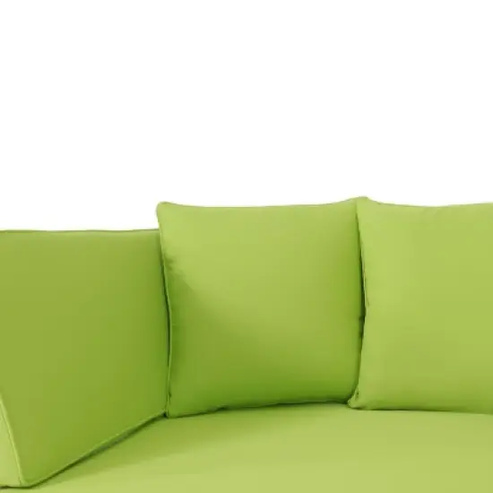 Serene Outdoor Acacia Wood Expandable Daybed with Cushions Teak/Light Green - Christopher Knight Home: UV-Resistant Patio Furniture image {7}