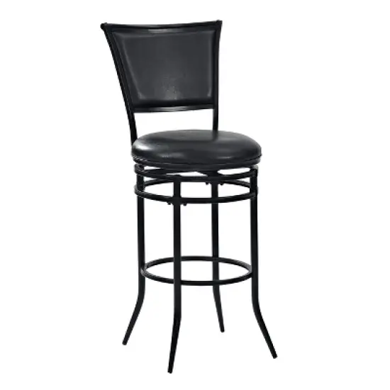 Rachel Swivel Barstool Black with Cushion - Crosley image {5}