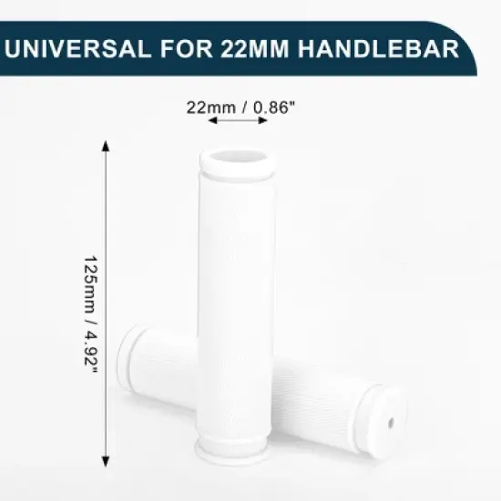 Unique Bargains Bike Handlebar Grips Covers 4.92" White 1 Pair image {4}