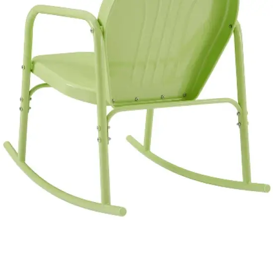 Griffith 3pc Outdoor Metal Rocking Chair Set - Lime - Crosley image {7}