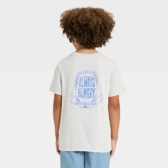 Boys' Short Sleeve Shark Graphic T-Shirt - Cat & Jack&trade; Light Gray image {2}