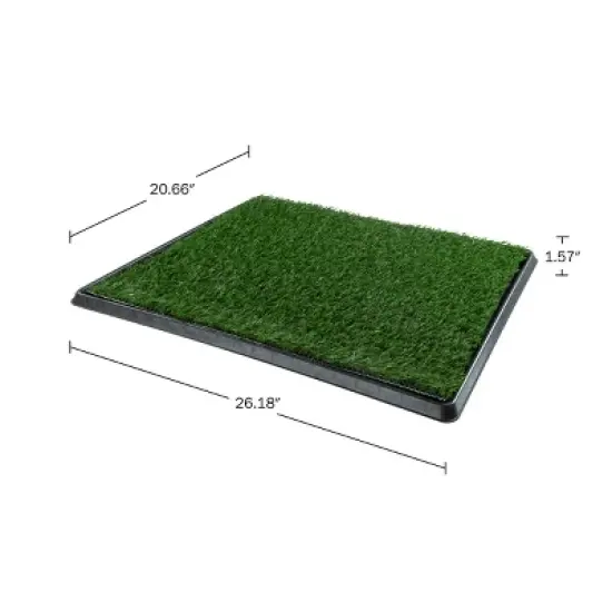 Artificial Grass Puppy Pee Pad for Dogs and Small Pets - 20x25 Reusable 4-Layer Training Potty Pad with Tray - Dog Housebreaking Supplies by PETMAKER image {5}