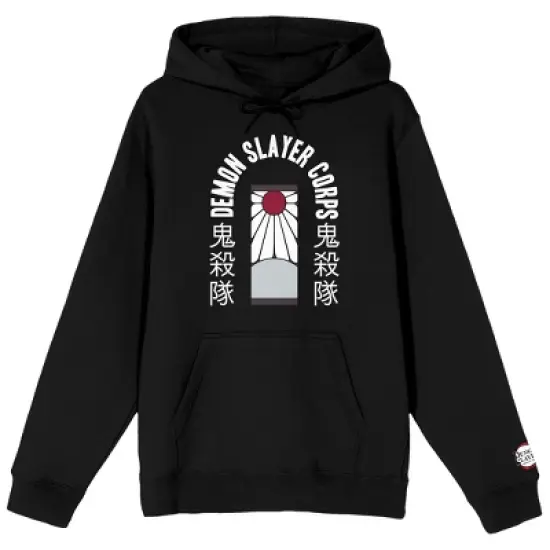 Demon Slayer Corps Tanjiro Earring Long Sleeve Black Adult Hooded Sweatshirt image {4}
