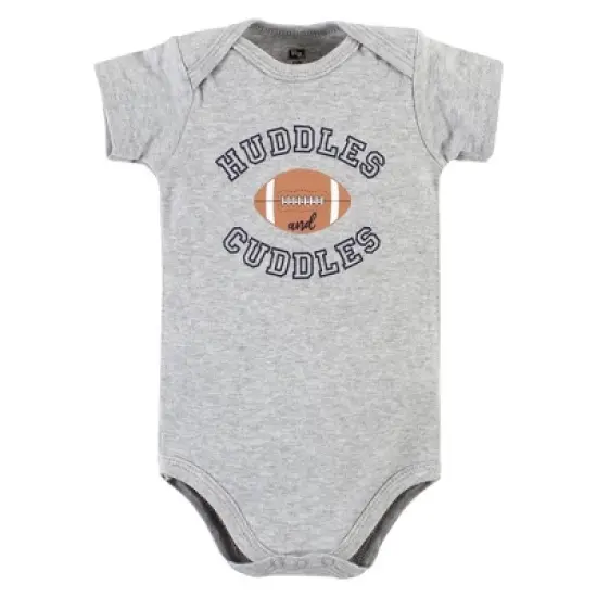 Hudson Baby Infant Boy Cotton Bodysuit, Pant and Shoe Set, Football Huddles Short Sleeve image {3}