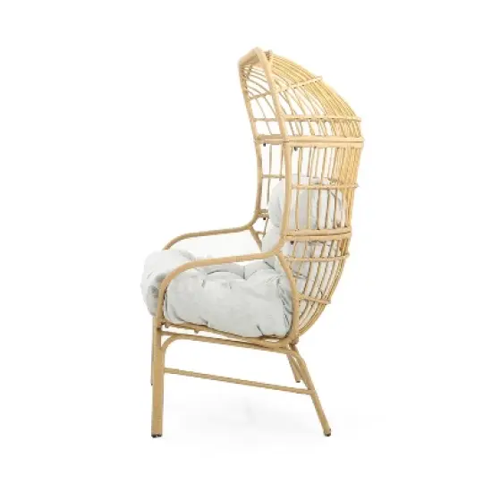 Christopher Knight Home Palos Outdoor Wicker Loveseat with Cushion image {5}