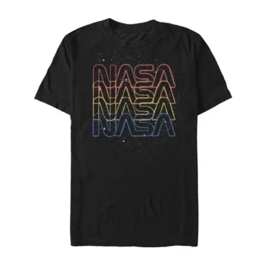 Men's NASA Rainbow Repeat Logo T-Shirt image {4}