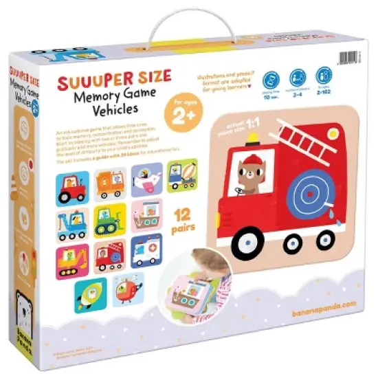 Banana Panda Suuuper Size Toddler Memory Game - Vehicles image {3}