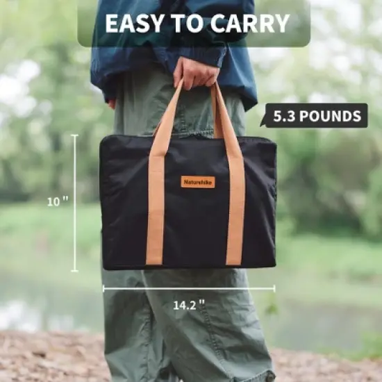 Naturehike Camping Charcoal Grill for IGT Table,Folding Barbecue Grill with Tongs&Carry Bag,Portable BBQ Grill for Outdoor Camping Cooking Tailgating image {5}