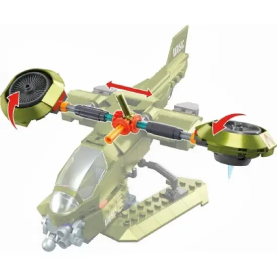 MEGA HALO UNSC Hornet Recon Aircraft Building Toy with 2 Micro Action Figures (293 pc) image {1}