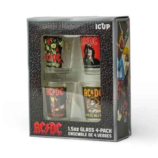 ICUP, Inc. AC/DC Icons 4-Piece 1.5oz Shot Glass Set image {2}