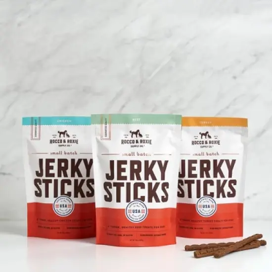 Rocco & Roxie Supply Co.Beef Jerky Sticks Dog Treats - 16oz image {8}