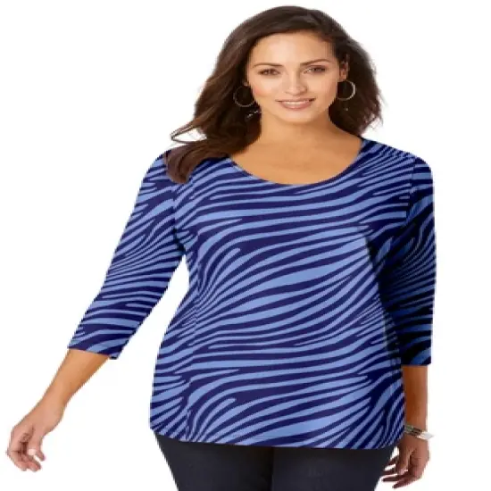 Jessica London Women&rsquo;s Plus Size Scoop-Neck Tee image {19}
