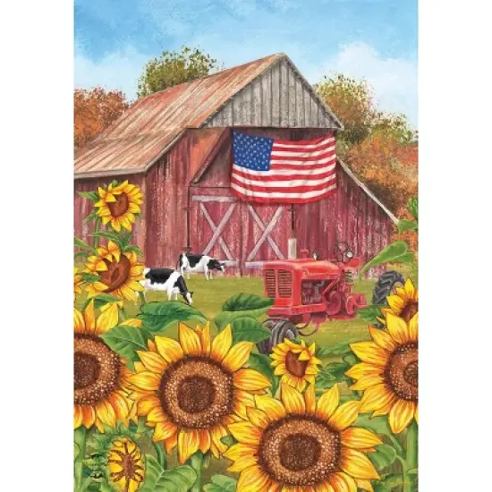 Briarwood Lane Garden Flag 12x18 For Outdoor Sunflower Barn Fall For Fall Garden Flag Flags For Outside image {4}