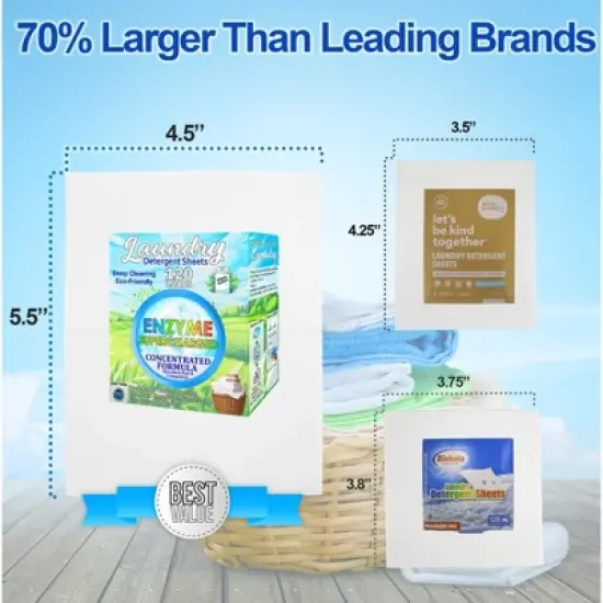 5 Star Super Deals Laundry Detergent Sheets (120 Loads) Liquidless, Eco-Friendly, Hypoallergenic, & Enzyme-Based Stain Removal image {2}