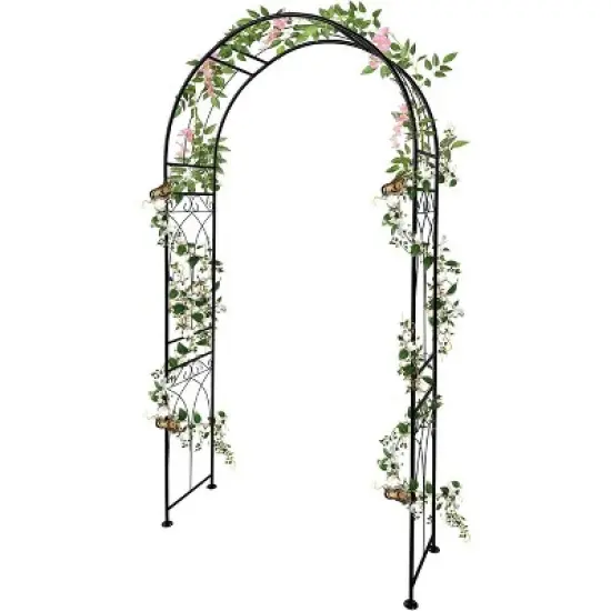 Acekool Metal Garden Arch Trellis for Climbing Plants, Outdoor Wedding Arch image {3}