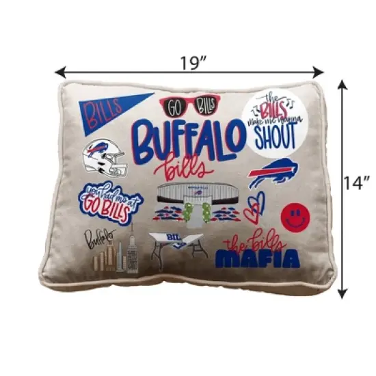 NFL Buffalo Bills Loco Fan Canvas Decor Throw Pillow image {2}