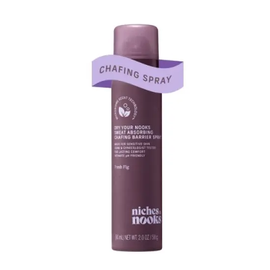 Niches & Nooks Sweat Absorbing Intimate pH Balanced Chafing Barrier Feminine Spray - Fresh Fig - 2oz image {13}