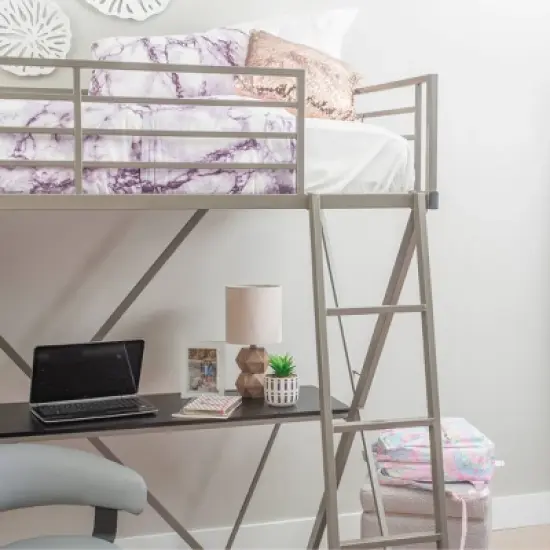 Zachary Loft Bed Pewter - Powell image {8}