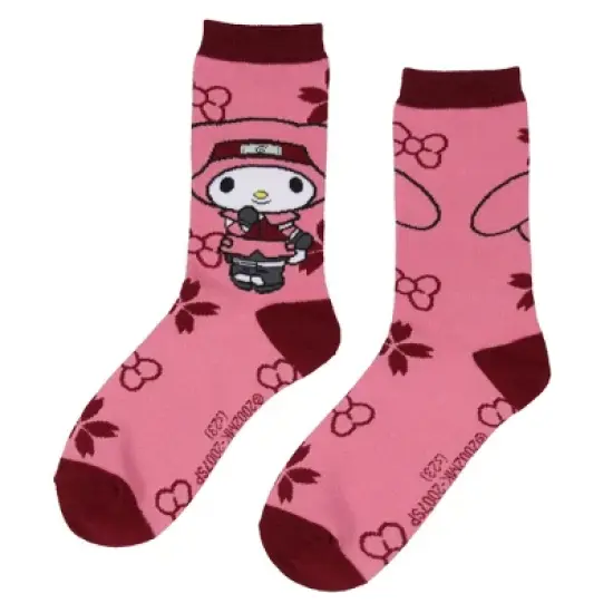 Naruto Shippuden X Hello Kitty And Friends Adult 3-Pack Crew Socks image {2}
