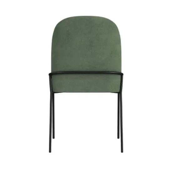 Modern Metal Dining Chair Velvet - HomePop image {3}