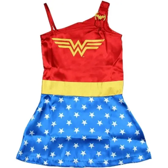 DC Comics Little Girls Wonder Woman Costume Pajama Nightgown Multi image {2}