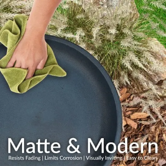 Sunnydaze Gleeful Garden Metal Outdoor Bird Bath image {7}