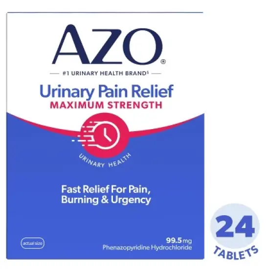AZO Maximum Strength Urinary Pain Relief, UTI Pain Reliever - 24ct image {9}