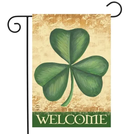 Briarwood Lane Shamrock Welcome Garden Flag image {1}