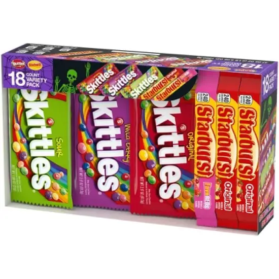 Mars - Skittles & Starburst Halloween Candy Chewy Variety Pack - 37.05oz/18ct image {9}