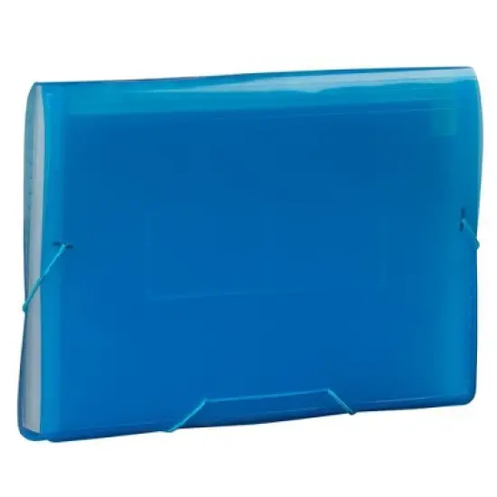 JAM Paper 10" x 15" 13 Pocket Plastic Expanding File Folder - Legal Size - Blue: Accordion Style, 100 Sheet Capacity image {2}