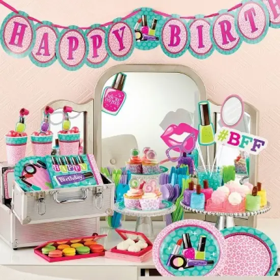 48ct Sparkle Spa Party Birthday Napkins image {1}