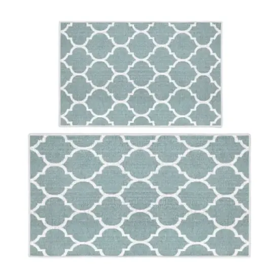 Sussexhome Non Skid Washable Kitchen Runner Rugs Set of 2 - Multipurpose Low Pile Area Rugs for Laundry Room, Entryway, Bathroom - Set of 44 x 24 and 31.5 x 20 Inches Floor Mats image {11}