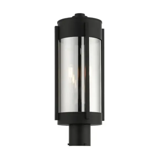 Livex Lighting Sheridan 2 - Light Post Light in  Black/Brushed Nickel image {1}