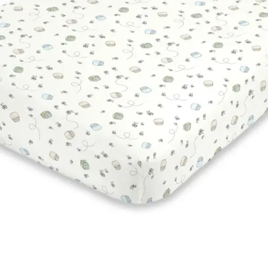 Disney Winnie the Pooh Classic Pooh Ivory, Blue, Sage, Tan Storybook 6 Piece Nursery Crib Bedding Set image {3}