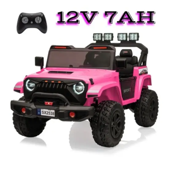 Jojoka 24V Power Wheel 2-Seater Kids Ride-On Car with Remote Control, 4WD 800W Motor, Off-road Car Toy with Adjustable Speeds, Built-in Music image {10}